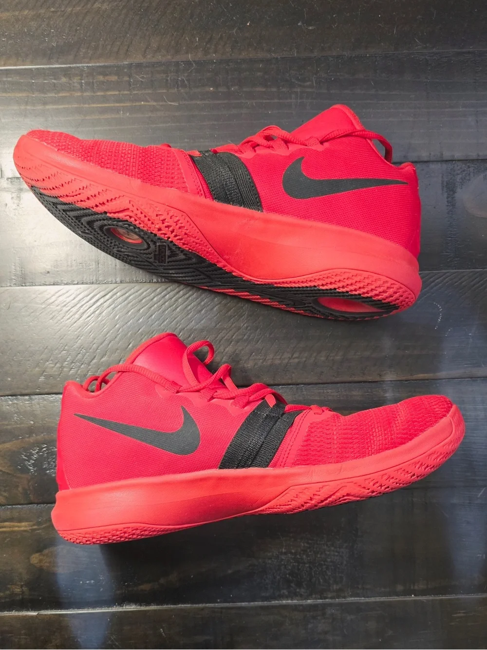 Nike Kids' Red & Gold Basketball Sneakers